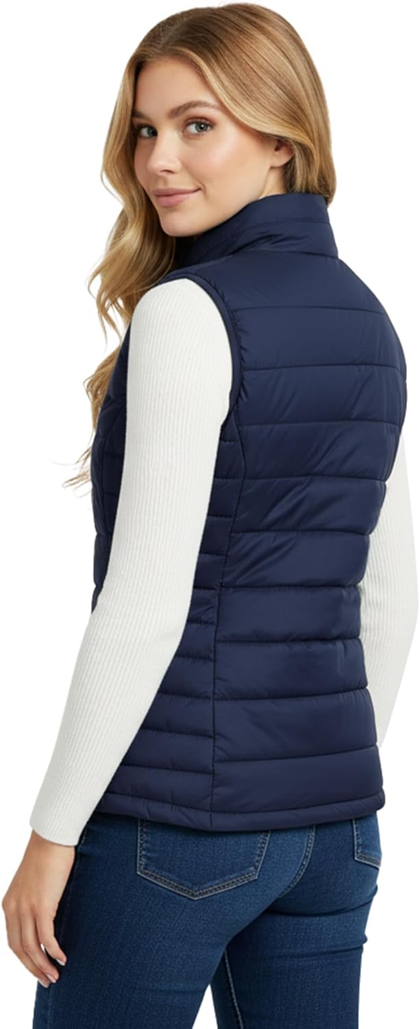 Outdoor Ventures Women's Lightweight Puffer Vest Outerwear Zip Up Warm Sleeveless Winter Jacket Padded Gilet Quilted Coat - Image 2