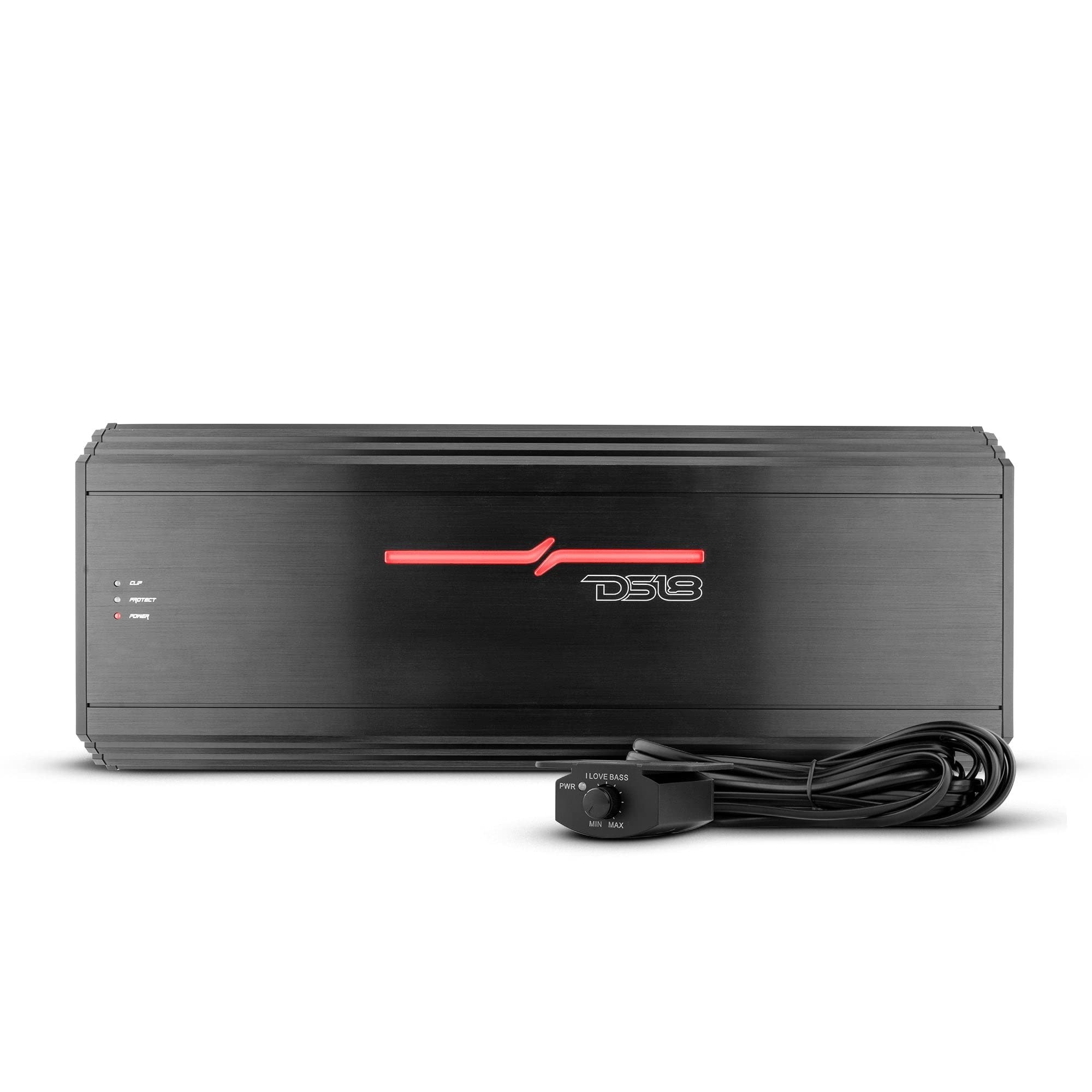 DS18 ZR2000.1D Car Amplifier 1-Channel Digital Class D Subwoofer Monoblock Amp 6000 Watts Max Wattage at 1-Ohm - Adjustable Low Pass & Subsonic Filters with Bass Boost - Remote BASS Knob Included