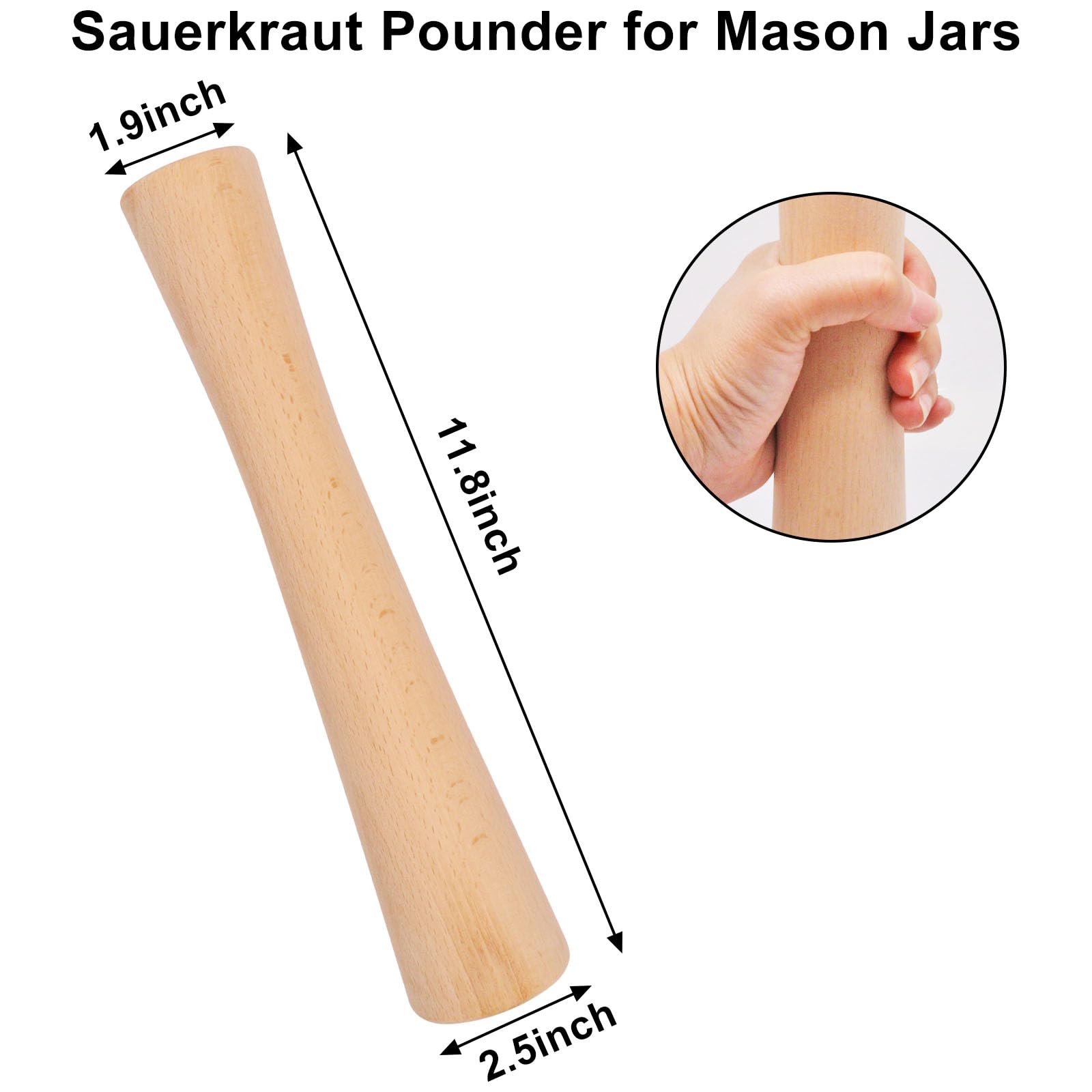 Pilon à Choucroute En Bois : Pilon à Choucroute En Bois Pour