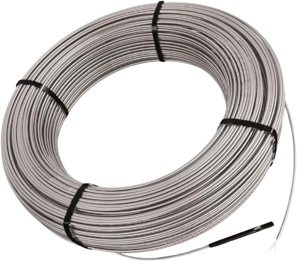 Schluter Ditra-Heat-E-HK Electric Floor Heating Cable Kit with Temperature Sensors - Ideal for Interior Tile Floors - Minimal EMF, Twisted Pair Cables, 240V, 425.8 Feet - DHEHK240129