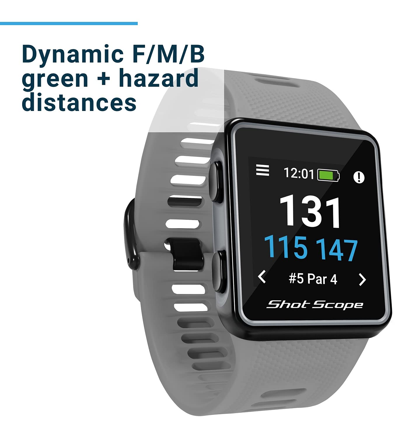 Shot Scope V3 GPS Golf Watch Automatic Shot Tracking F/M/B + Hazard