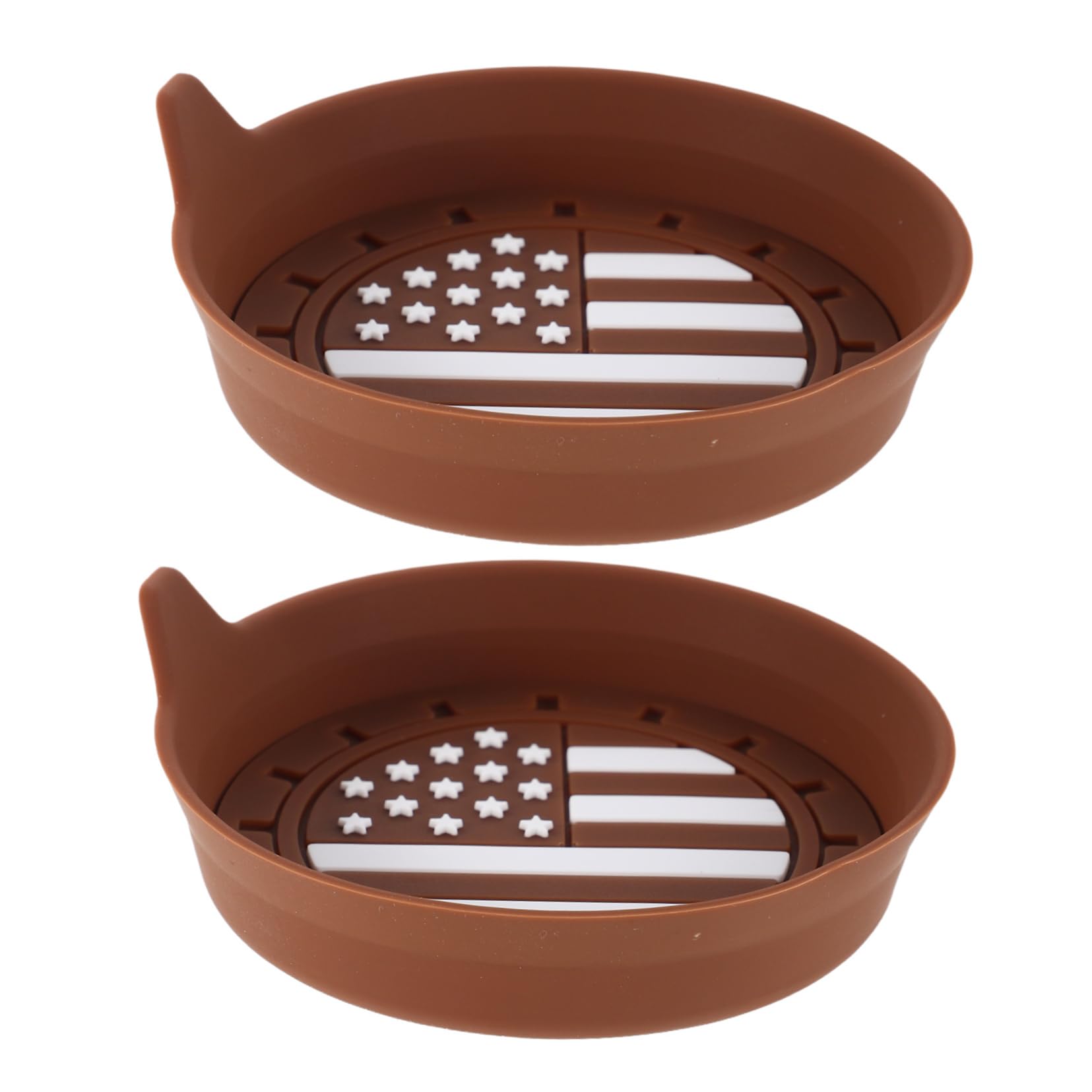 DECHOUS Silicone Coasters American Flag Design 2pcs Non-Slip Cup Insulating Pad Accessories