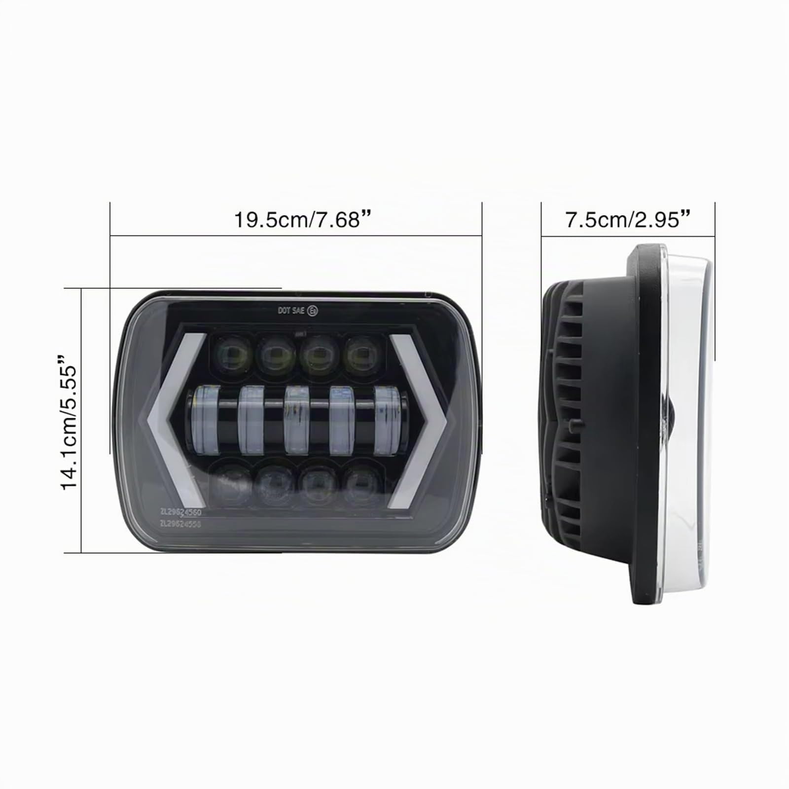 Phare Phare Projecteur LED Étanche 7x6 5x7, Faisceau Hi-Lo DRL pour Nissan 240SX(s13) pour Patrol Y60 1980-1990 1991 1992 1993 1994 Accessoires Voiture Phares(2 Piece)