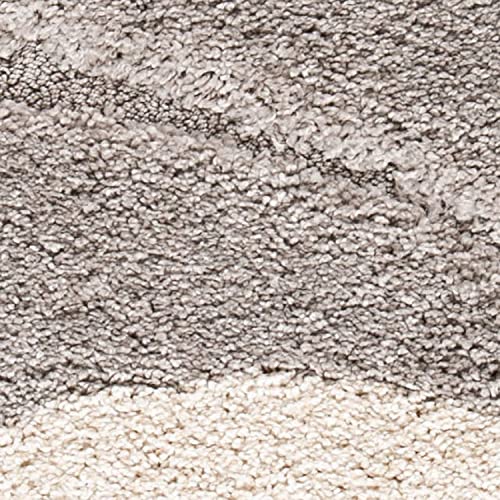Image of Microfiber Hand Woven Shaggy Carpet Collection with 2 inch Pile Height Carpet for Bedroom Size 11x11 feet Square coular Beige