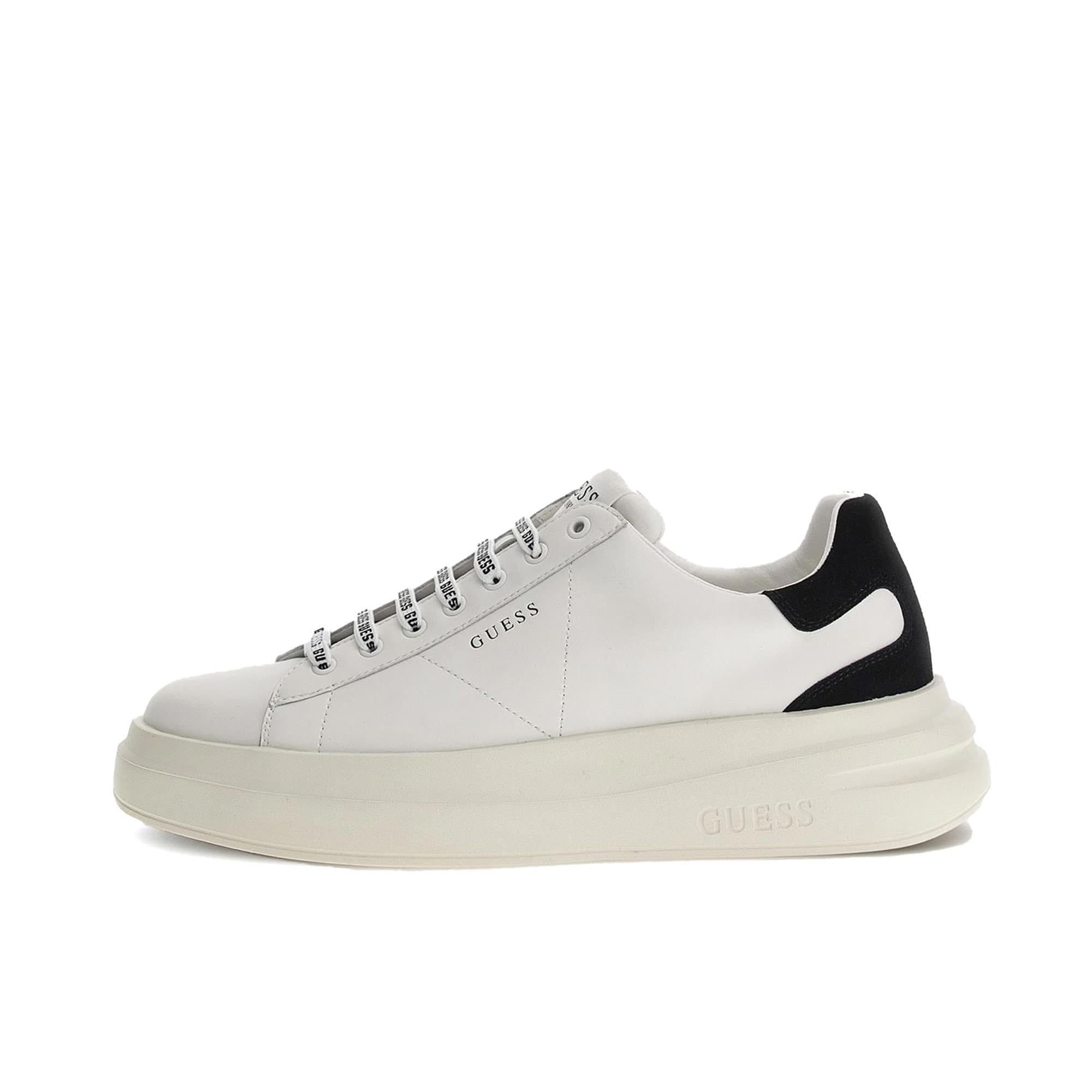 GUESS Scarpe uomo Sneaker Elba carryover in Pelle White/Black US24GU03 FMPVIBSUE12