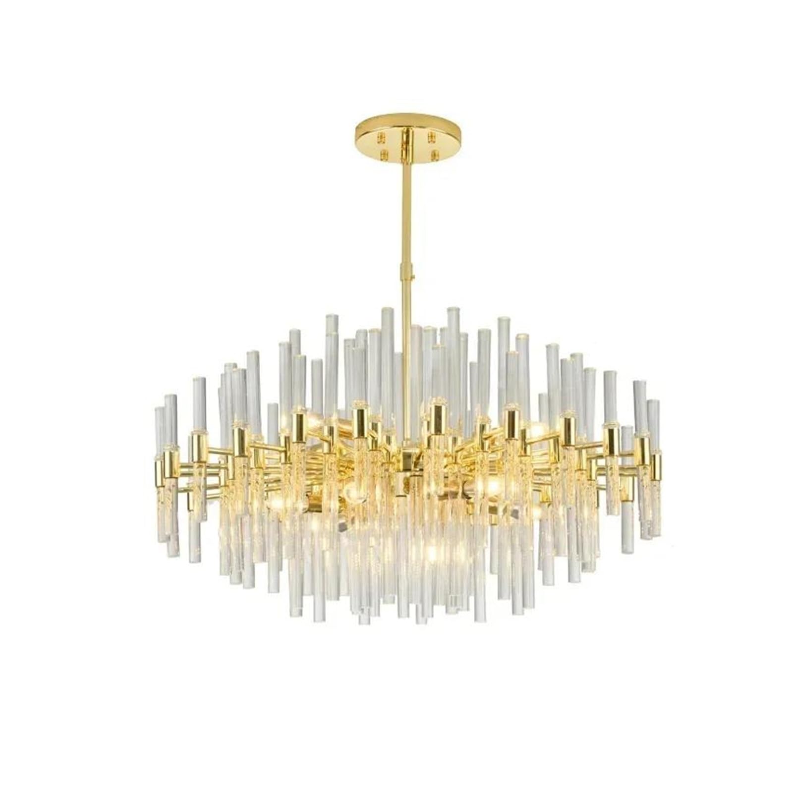 Genérico Lámparas de araña, Lámpara de araña cristal lujo posmoderna, lámpara for sala estar, comedor, dormitorio, lámparas y linternas villa sencillas(Dia80cm 15light)