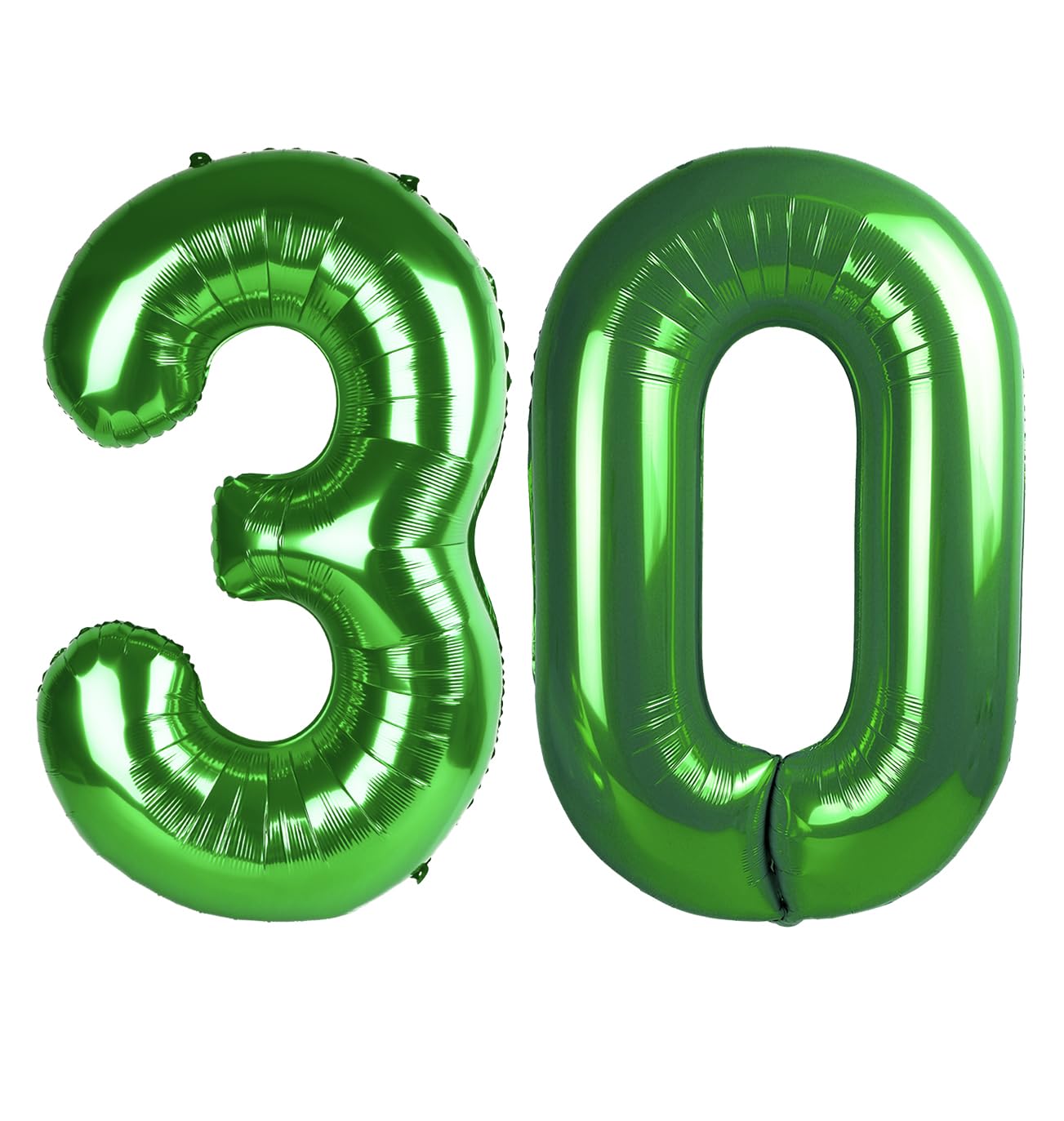30 Balloon 40 inch Dark Green Number Balloons for 30th Birthday Decorations