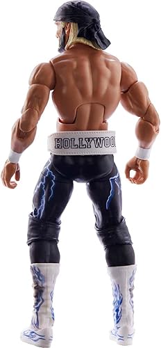 Miniatura 5 de Mattel WWE "Hollywood" Hulk Hogan WrestleMania Elite Collection Figura de acción con accesorio y piezas "Mean" Gene Okerlund Build-A-Fig, 6 pulgadas
