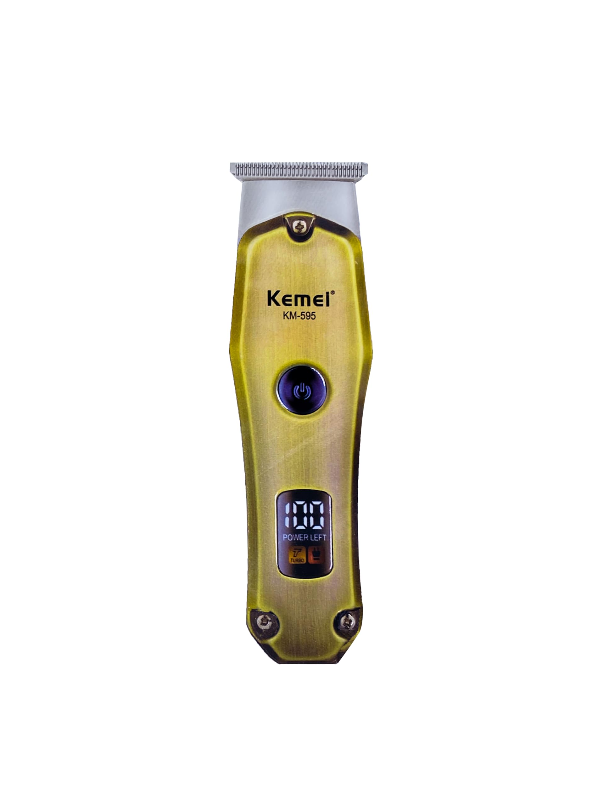 KEMEIKM-595 Hair Trimmer, LCD Display, Battery Power Indicator