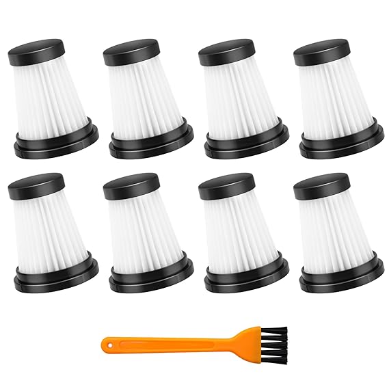 Garbage fighter 8 Pack HEPA Filters Replacement Parts for MOOSOO K12 K12 PRO K13 Handheld Cordless Vacuum Cleaner Washable Accessories Filter