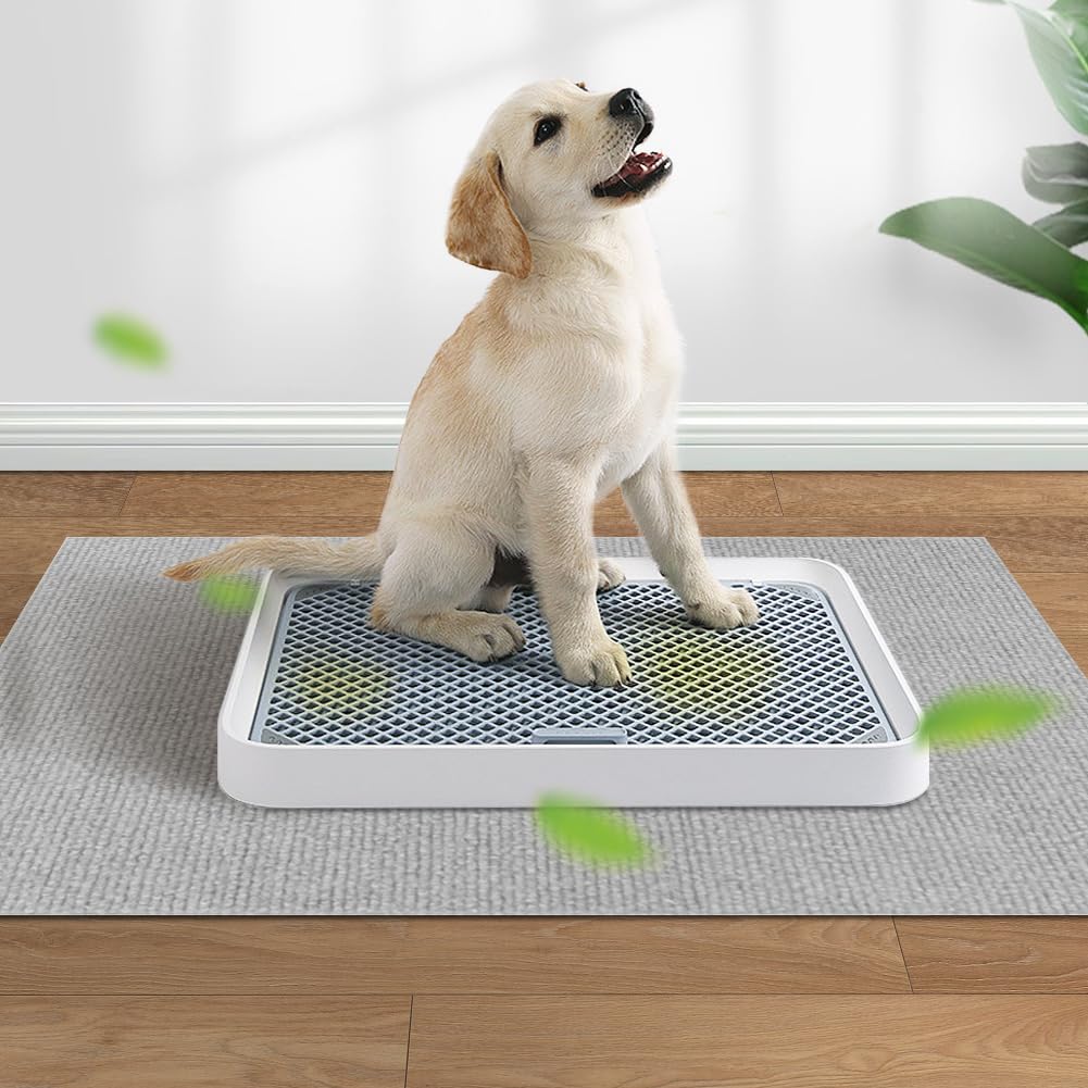 Katzenklo Hundeklo Matte für Zuhause 60x90cm rutschfeste wasserdichte Unterlage geruchsabsorbierend schützt Böden maschinenwaschbar, zuschneidbar grau