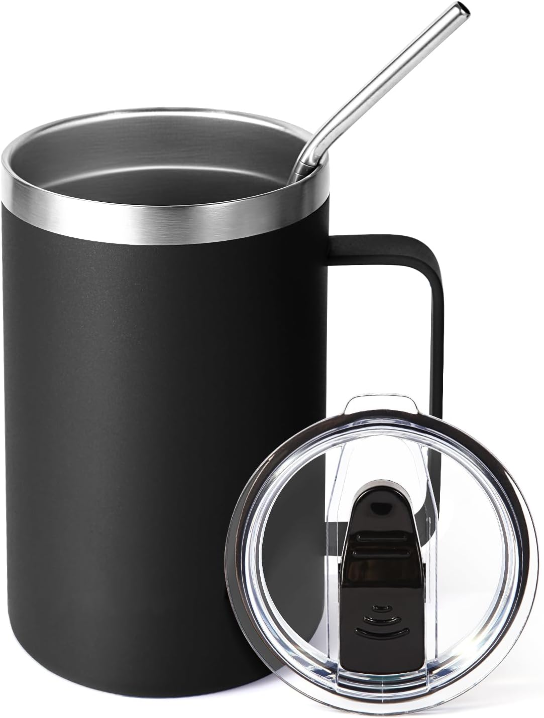 Volhoply 16oz Insulated Coffee Mug with Lid