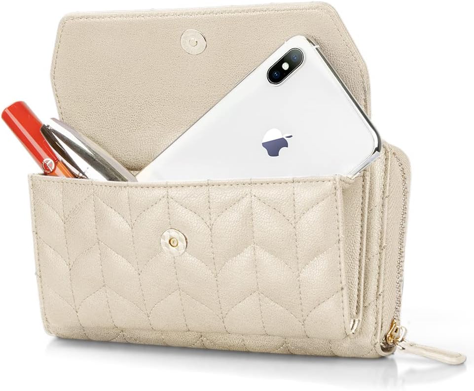 nuoku Womens RFID Wallet Purse Wristlet Crossbody Clutch with Zip Around 2 Strap | RFID, Zip Around, 2 Strap - Image 6