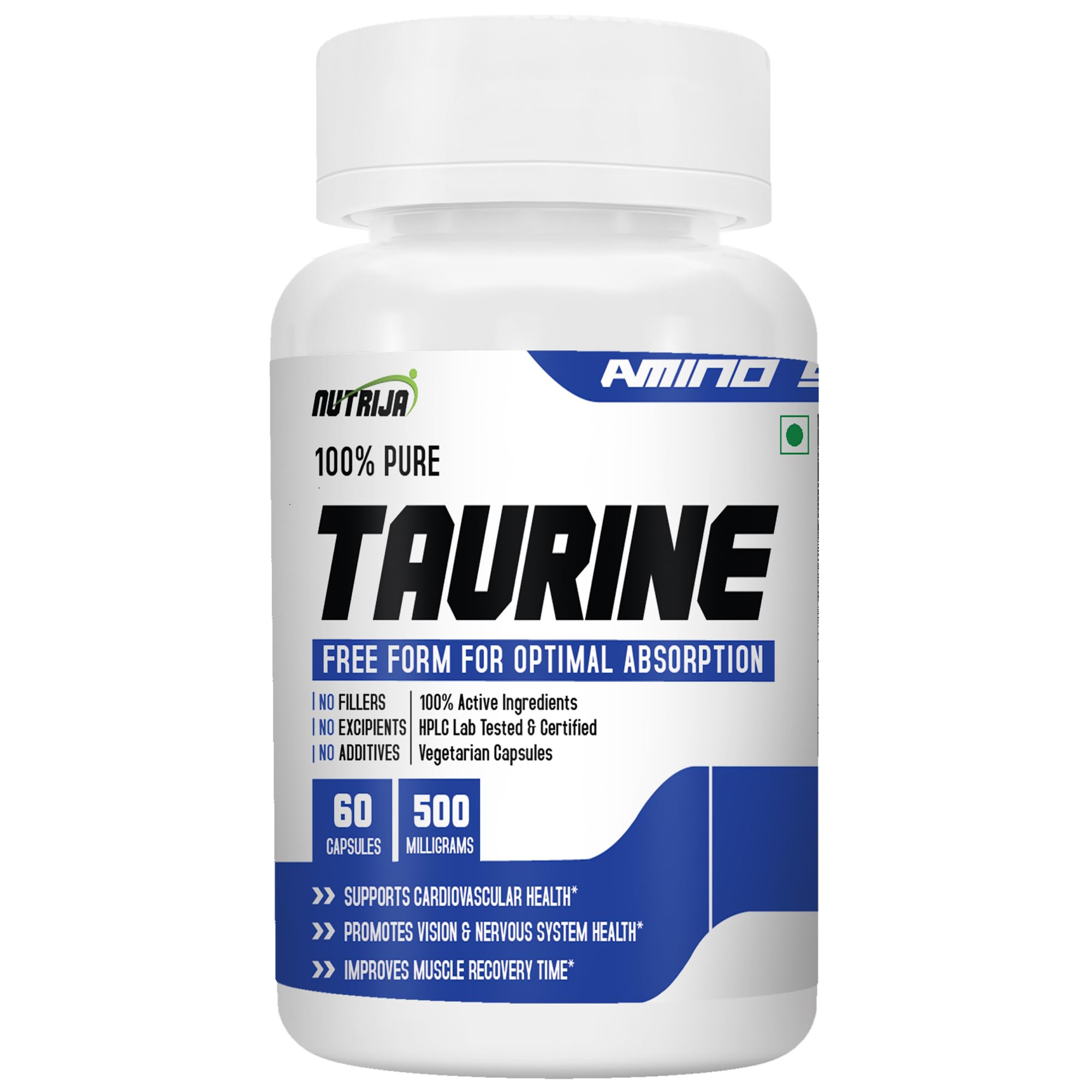 NutriJa L-Taurine 500mg 100% Pure & USP Grade - 60 Capsules-image-11
