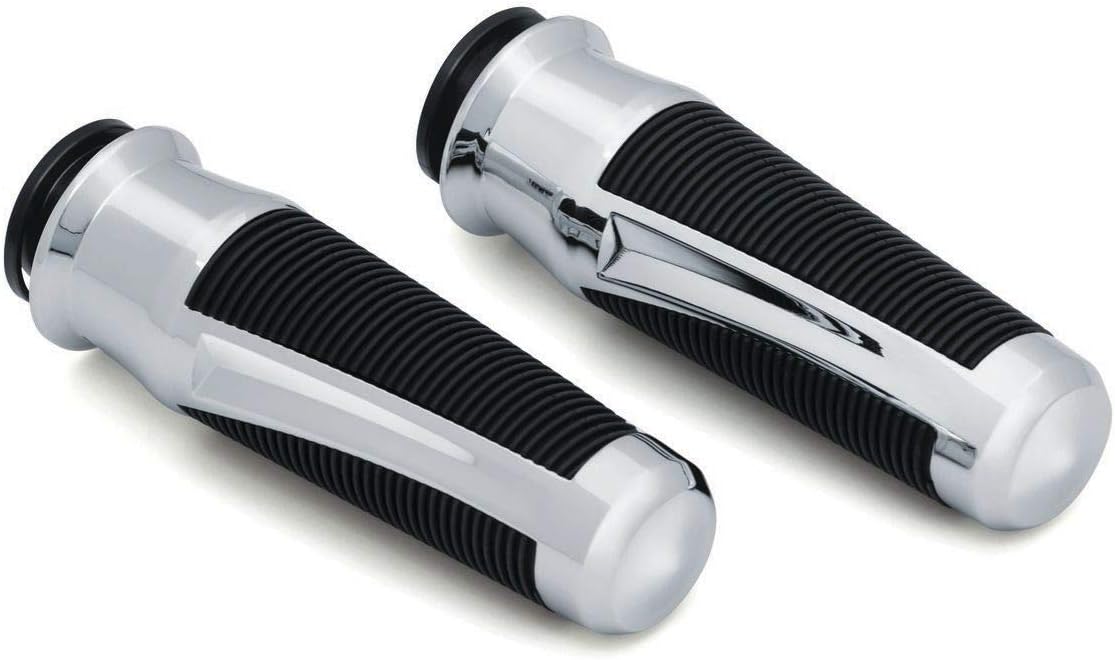 Kuryakyn 5766 Motorcycle Handlebar Accessory: Phantom Hand Grips for 2014-17 Indian Motorcycles, Chrome, 1 Pair