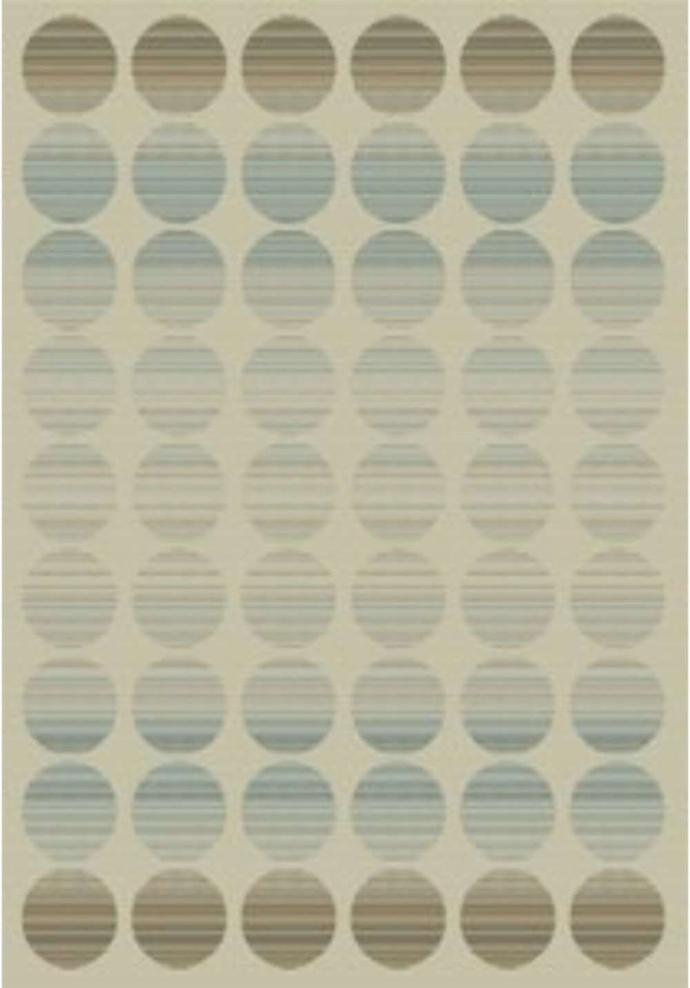 ASPECT Fade Polka Indoor/Outdoor Dots Rug-Blue & Brown Mixed Dots/160x230cm, Beige