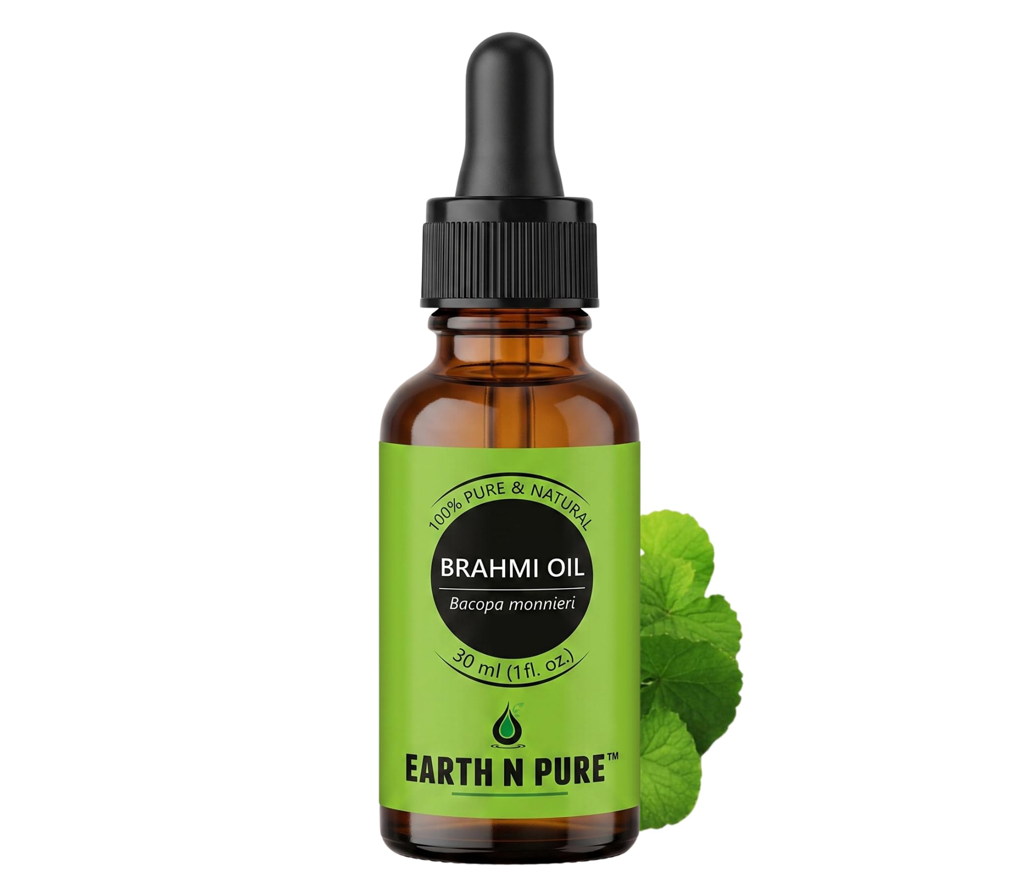 Earth N Pure Brahmi Oil (Bacopa Monnieri) – 100% Pure, Cold-Pressed | Scalp Nourishment, Hair & Skin Care, Body Massage | 30ml
