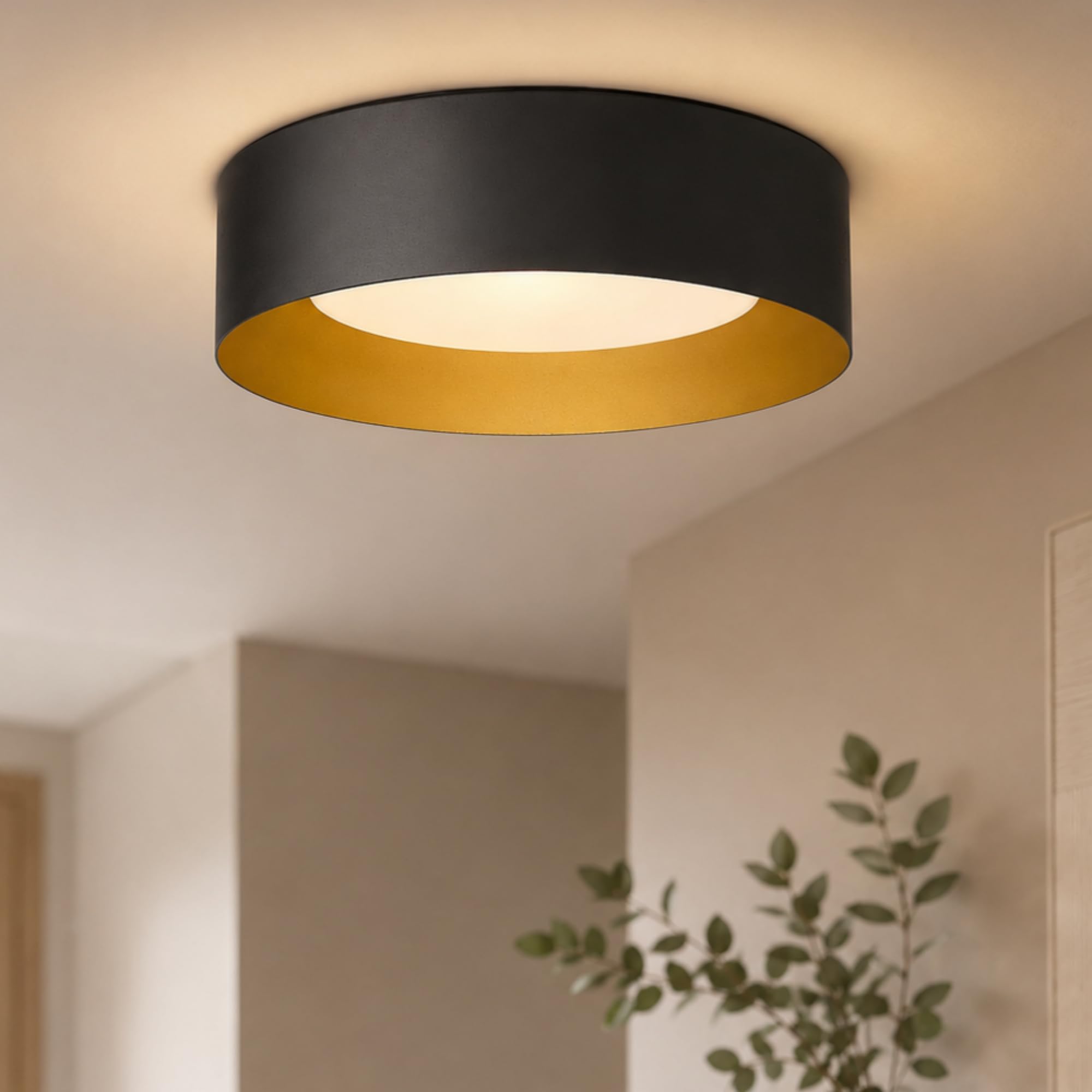 Photo 1 of AUTELO 14 Inch Frosted Glass Flush Mount Ceiling Light, 2-Light, E26