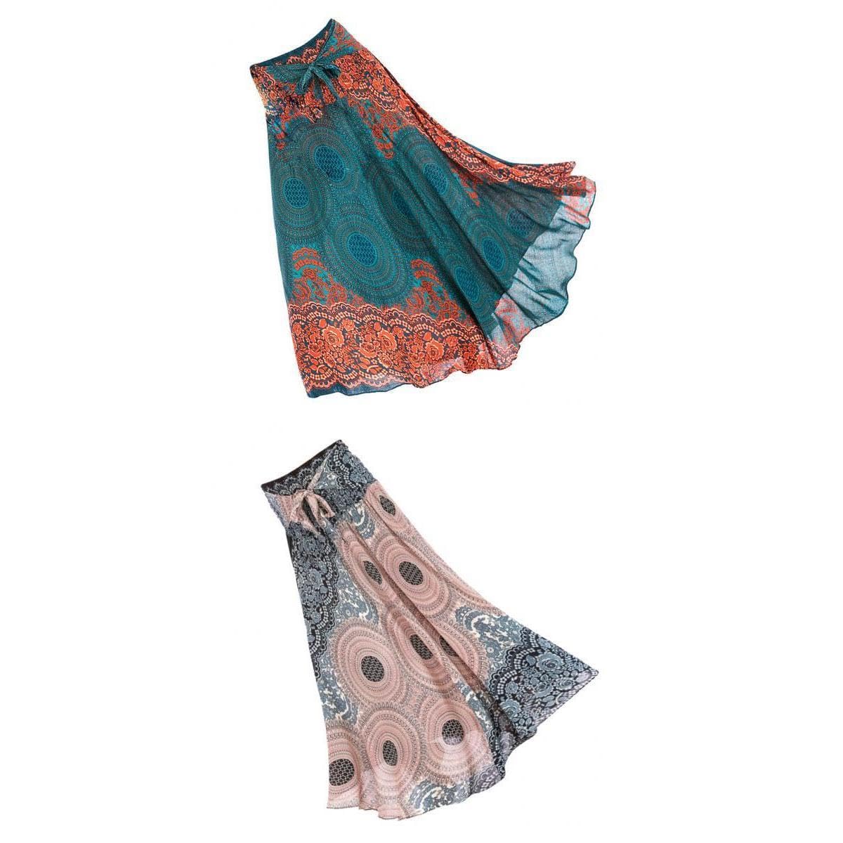 Bnf® 2pcs Women's Long Hippie Bohemian Skirt Gypsy Dress Boho Clothes Skirt Clothing Shoes & Accessories | Womens Clothing | Skirts-image-33
