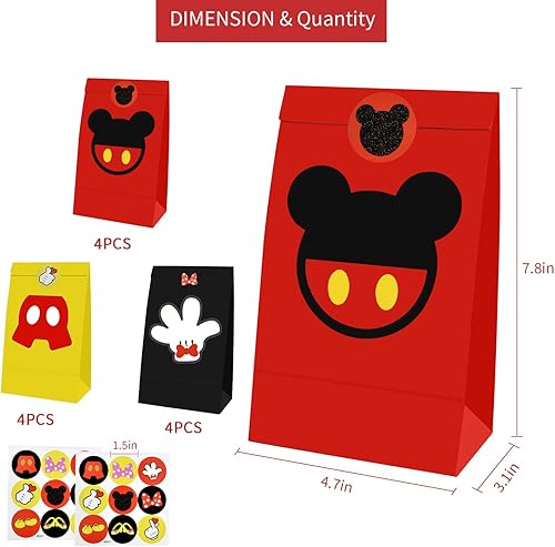 Miniatura 2 de Bolsas de dulces de fiesta de animales del bosque para golosinas galletas chocolate bolsas de regalo con calcomanías suministros de decoración