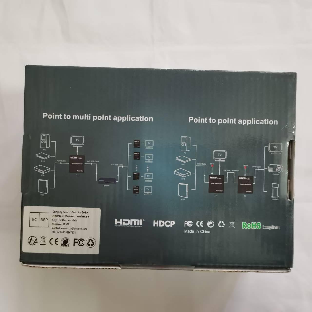1080P 150M HDMI IP Extender, przez sieć Ethernet RJ45 Cat6 Cat6 6a Przedłużenie kabla przez przełącznik 1 nadajnik do Multi odbiornik do PS4 Laptop TV (TX+RX)