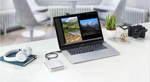 Miniatura 6 de LaCie Unidad móvil, 5 TB, disco duro externo HDD  Moon Silver, USB-C USB 3.0, con servicios de rescate (STHG5000400)