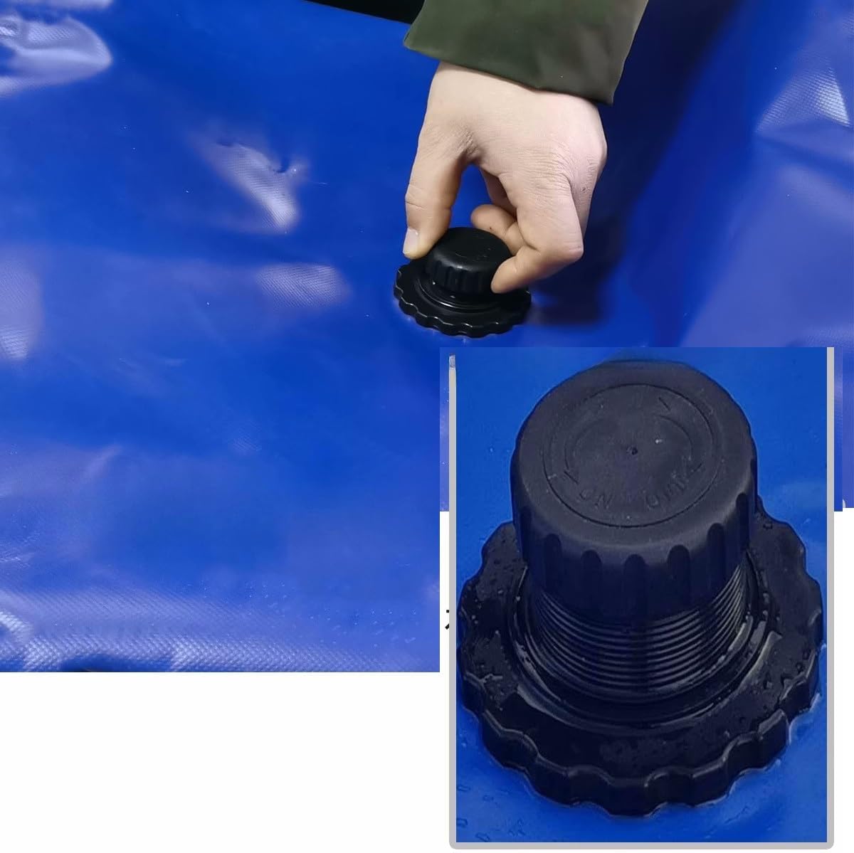 Pool Above Ground, Portable Water Storage Bladder, Large Capacity PVC Water Reservoir with Valves, Foldable Water Tank for Outdoor Use(100L/0.8X0.43X0.34m)