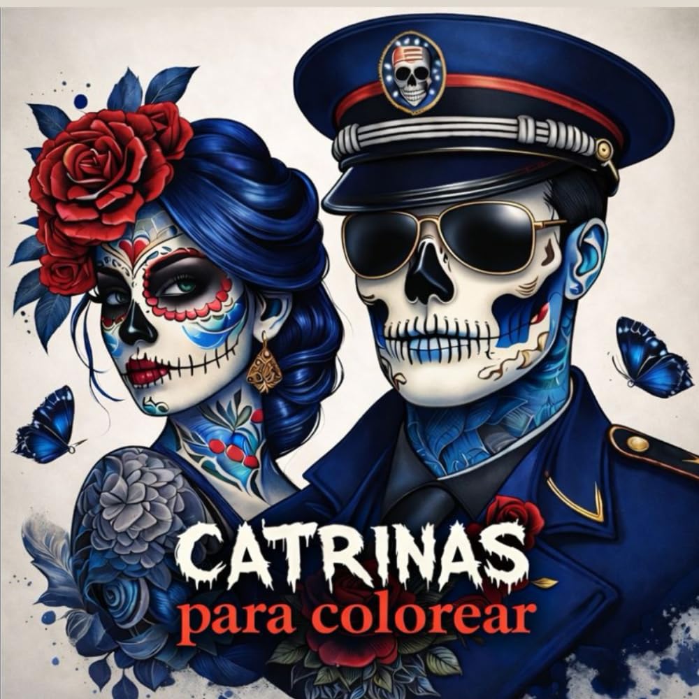 CATRINAS PARA COLOREAR: Libro de colorear para adultos con ilustraciones detalladas inspiradas en el Día de los Muertos. (Volumen 3)