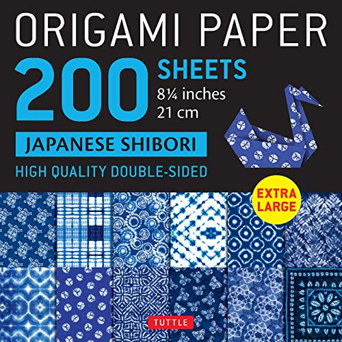 Origami Paper 200 sheets Japanese Shibori 8 1/4" (21 cm) Extra Large