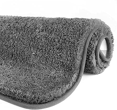 Bathroom Rugs, 70 x 120cm Fluffy Microfiber Absorbent Non-Slip Bath Mats, Machine Washable Bath Rugs for Tub, Shower and Bathroom (Turquoise)