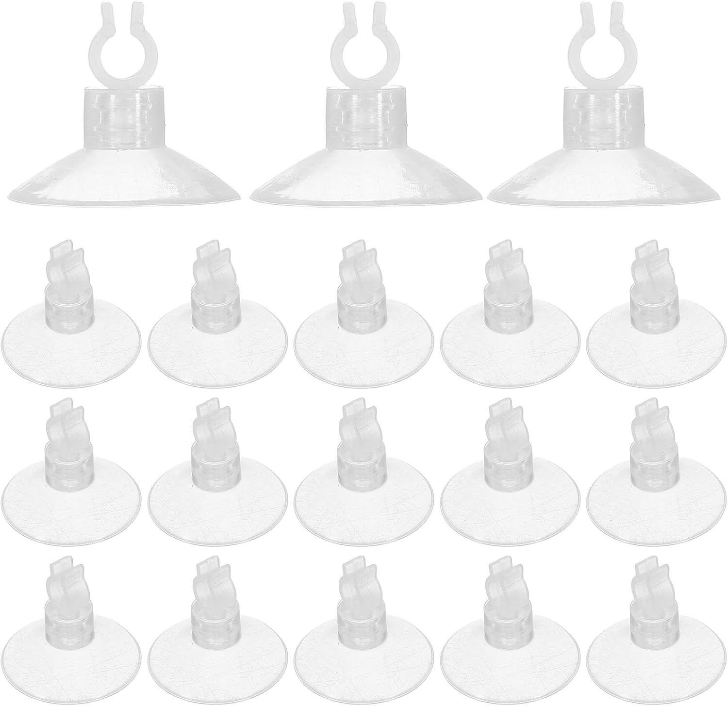 Tofficu 20pcs Suction Cup Light Clips for Outdoor Holiday Lights Window Hanger Reusable Suction Hooks