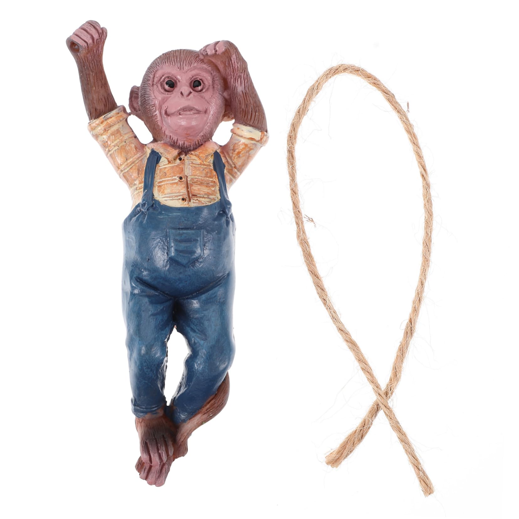 Amazon.co.jp: KONTONTY 吊り下げ式樹脂製猿の置物 猿の像 とガーデン