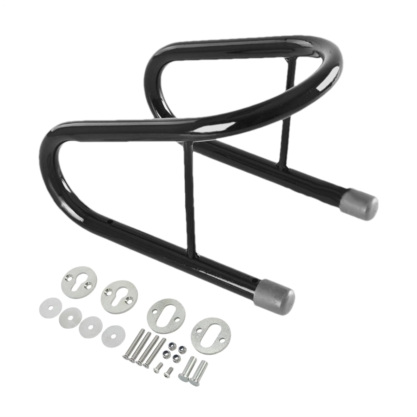 ruota moto – Supporto organizer in acciaio anteriore sicuro | per motore e | guida, facile da installare, stabilizza durante la manutenzione del parcheggio