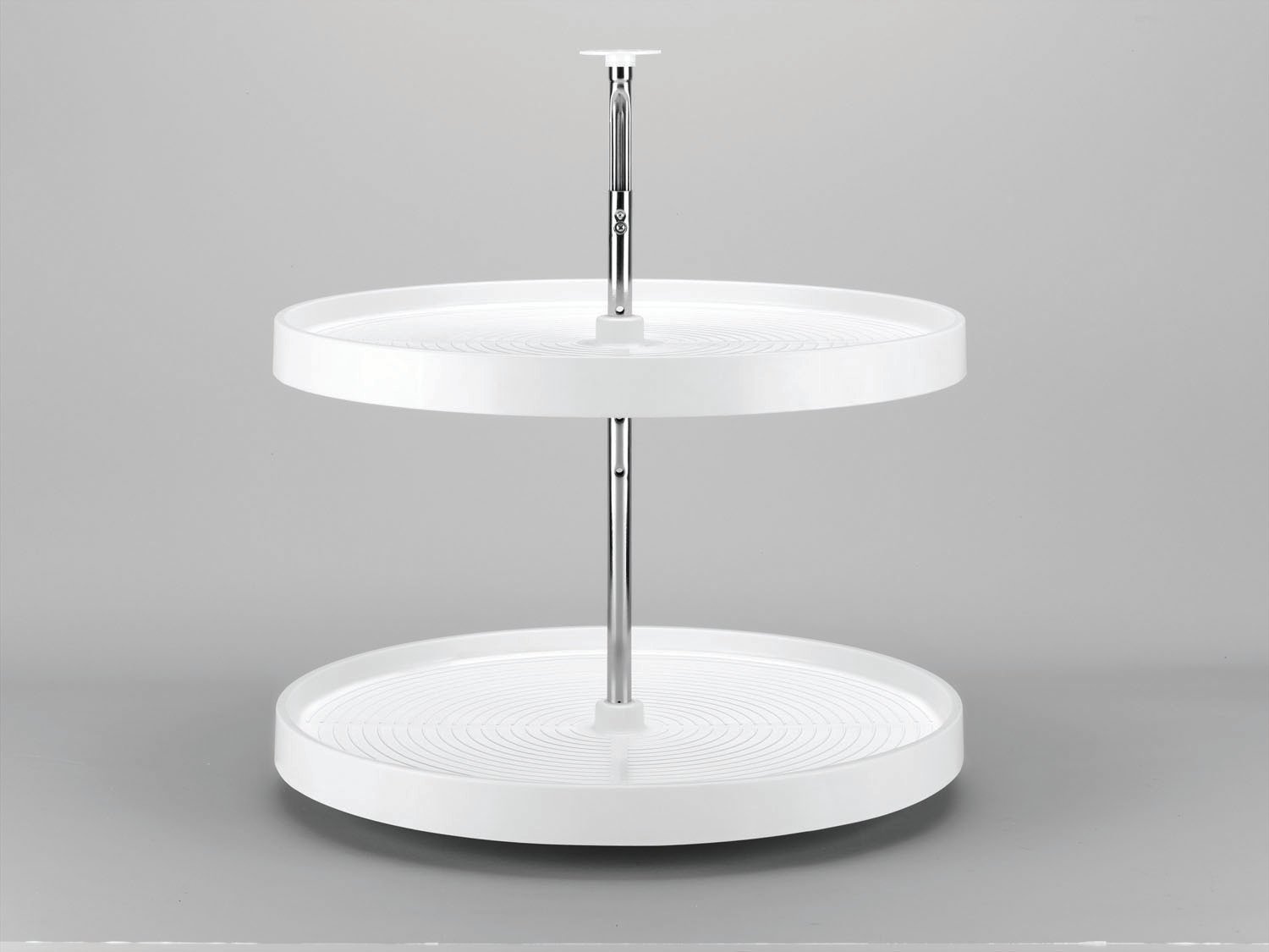 Photo 1 of 28in Full Round Polymer Lazy Susan Set White