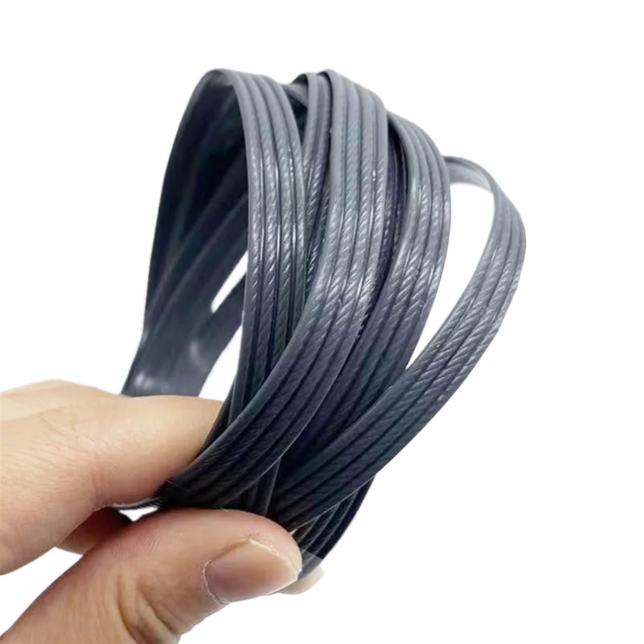 Synthetisches Rattanmaterial 500 g Synthetisches Rattan-Webmaterial, Kunststoff-Strick, grau, Vier Linien, Reparaturstuhl, Tisch, PE-Rattan
