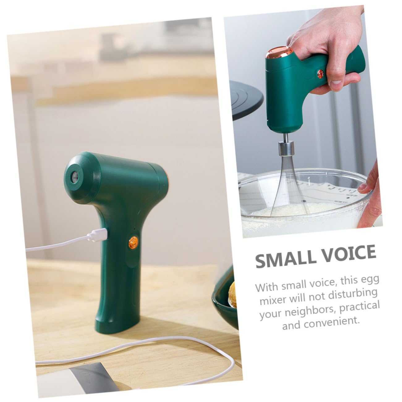 Cabilock 1Set Electric Hand Mixer Multi Function Handheld Mixing Accessory for Baking Material Compact for for Eggs Dough and Marinades