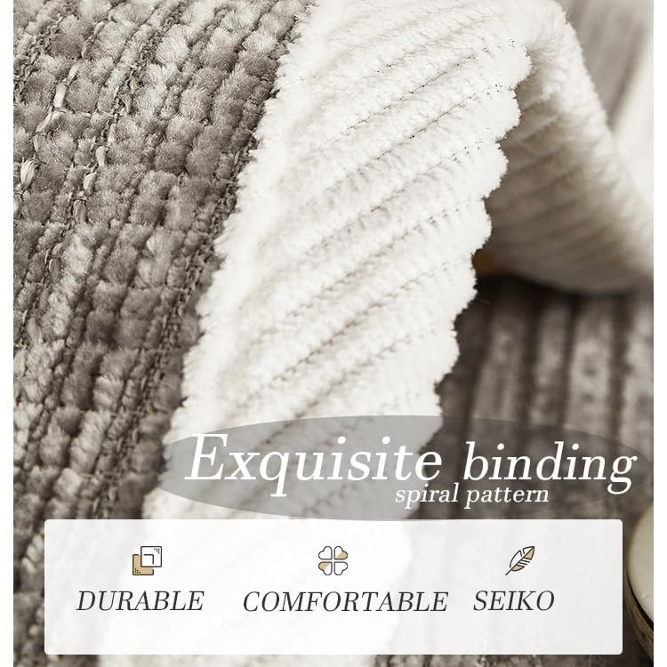 Housse de canapé en chenille extensible pour canapé sectionnel angle