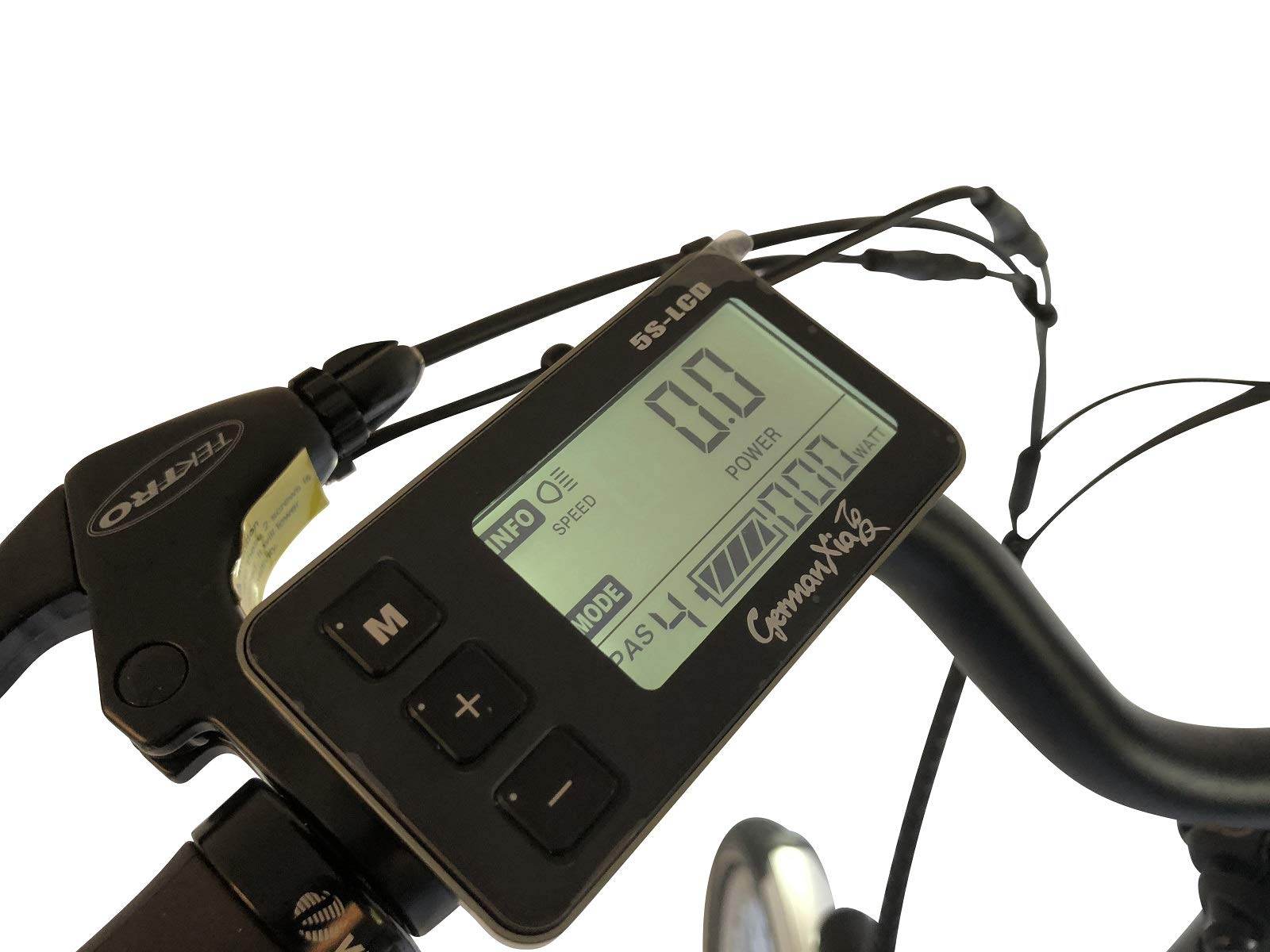 GermanXia Bicicletta elettrica pieghevole Mobilemaster Touring CH-15,6 7 G Shimano 20 pollici senza manopola del gas, eTurbo 250 Watt di azionamento HR, portata fino a 140 km secondo la StVZO