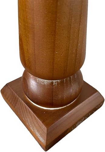 Miniatura 6 de Portavelas de pilar de madera de 14 pulgadas de alto, hecho a mano, portavelas de granja marrón antiguo para velas de pilar, portavelas decorativos