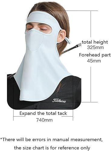 Miniatura 2 de Protección solar UPF 50 para mujer, para golf, deportes, protección UV, protector facial, pasamontañas reutilizable para ciclismo al aire libre