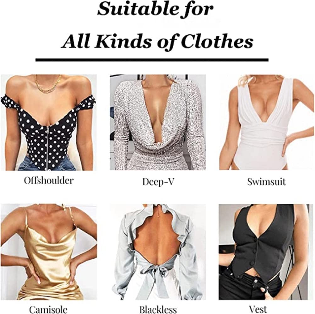AKRIZA Boob Tape with 10pcs Nipple Cover & 36pcs Fashion Tape Double Sided Body Tape Adhesive Strapless Bra & Heavy Breast Support - Boobs Tape for Women Clothes 4
