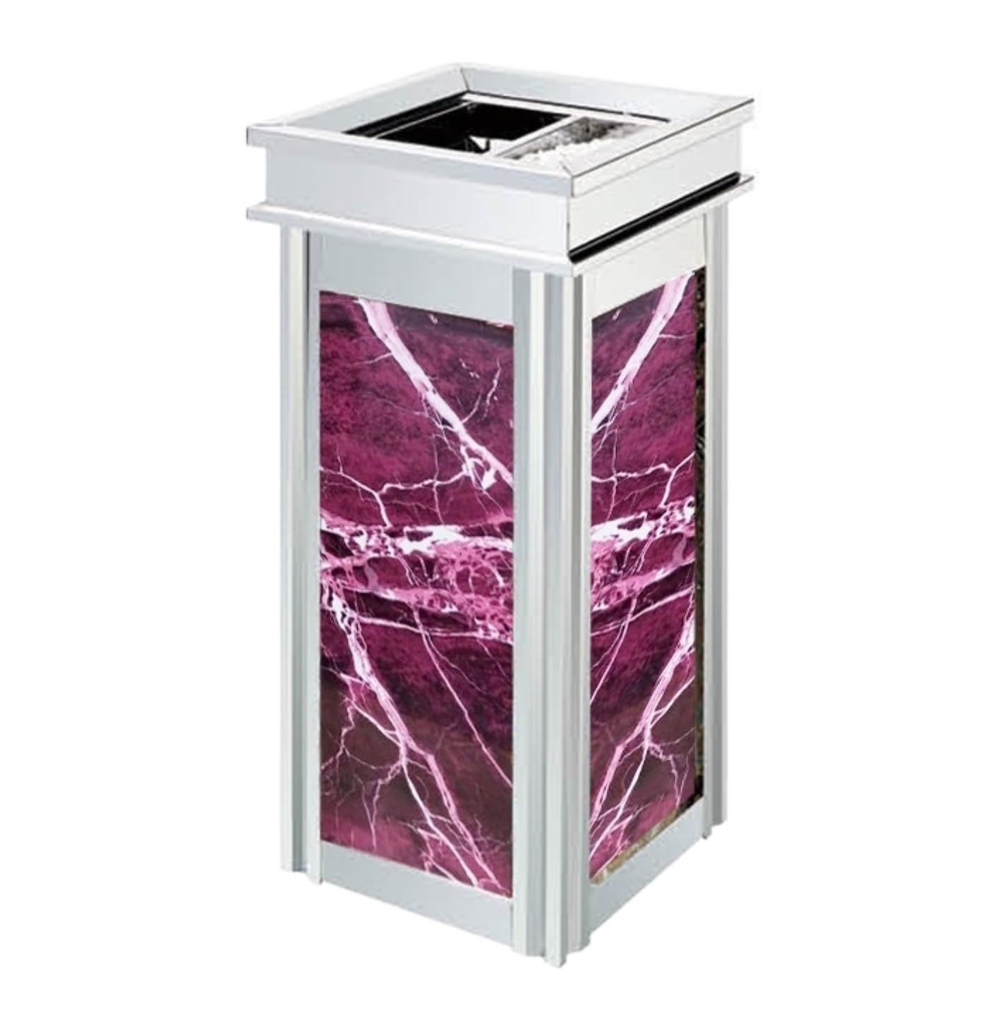 Papelera Oficina Cubos De Basura Bote De Basura De Acero Inoxidable para Uso Comercial En Hoteles con Cubo Interior Galvanizado Y Asa De Transporte Papelera para Comunidad(A)