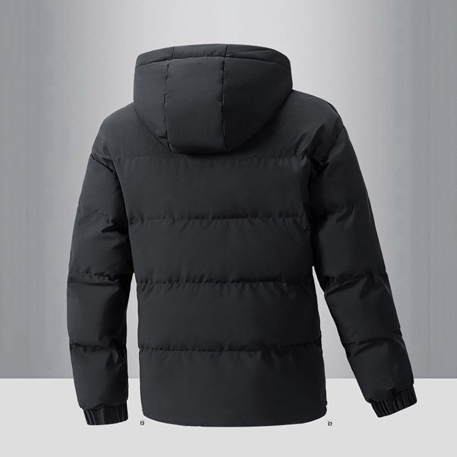 Winterjacke Herren Wasserdichte Jacke Warm Daunenjacke Einfarbig Wintermantel Steppjacke Winter Kapuzenjacke mit Reißverschluss Softshelljacke Komfort Outdoor Jacken Männer Lässig Herren-jacken