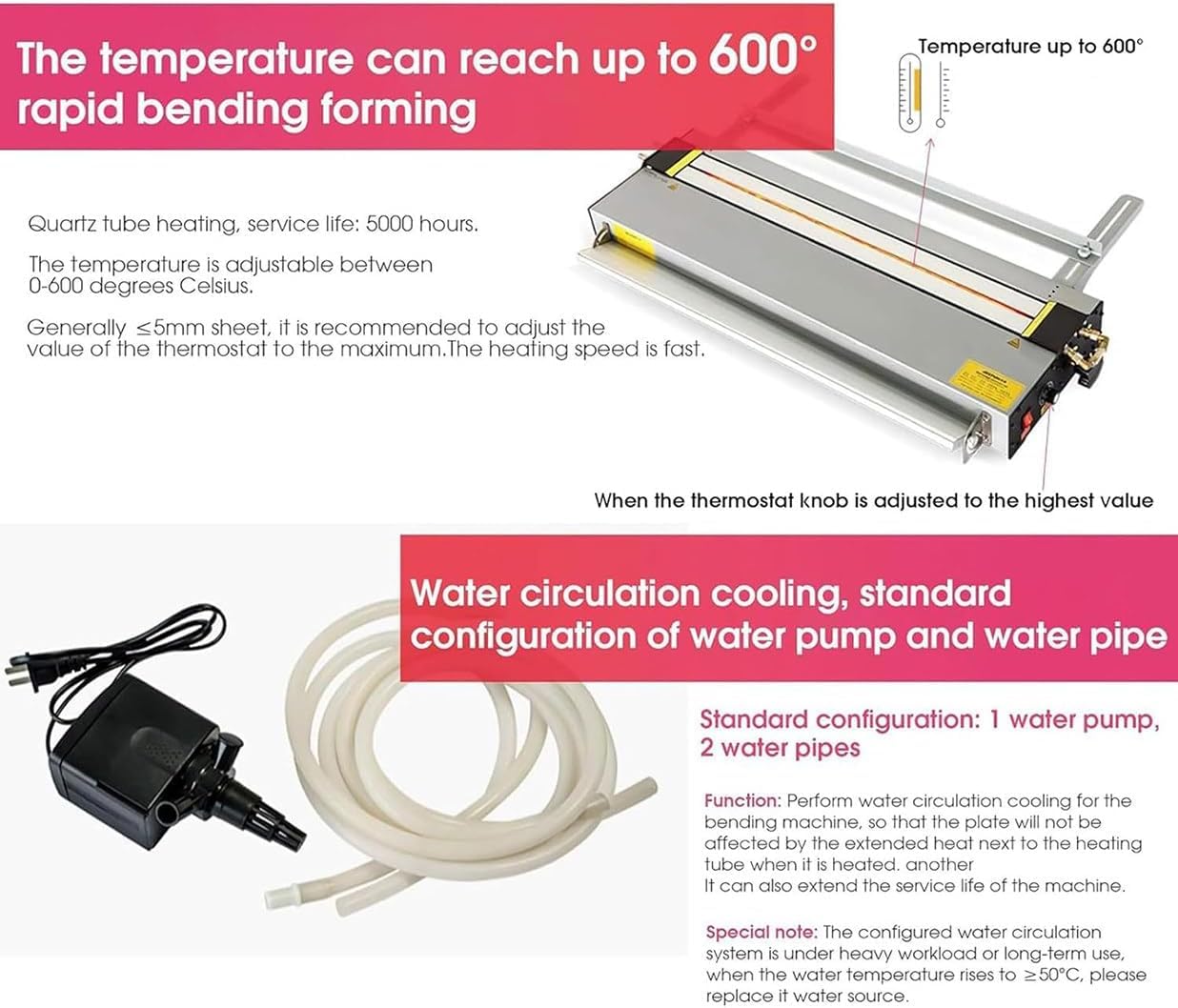 FVPJUXSG Acrylic Bender, Adjustable Heat Bending Machine for Acrylic, PVC, Plexiglass, PC, ABS, PP – Precise Plastic Sheet Bending Tool