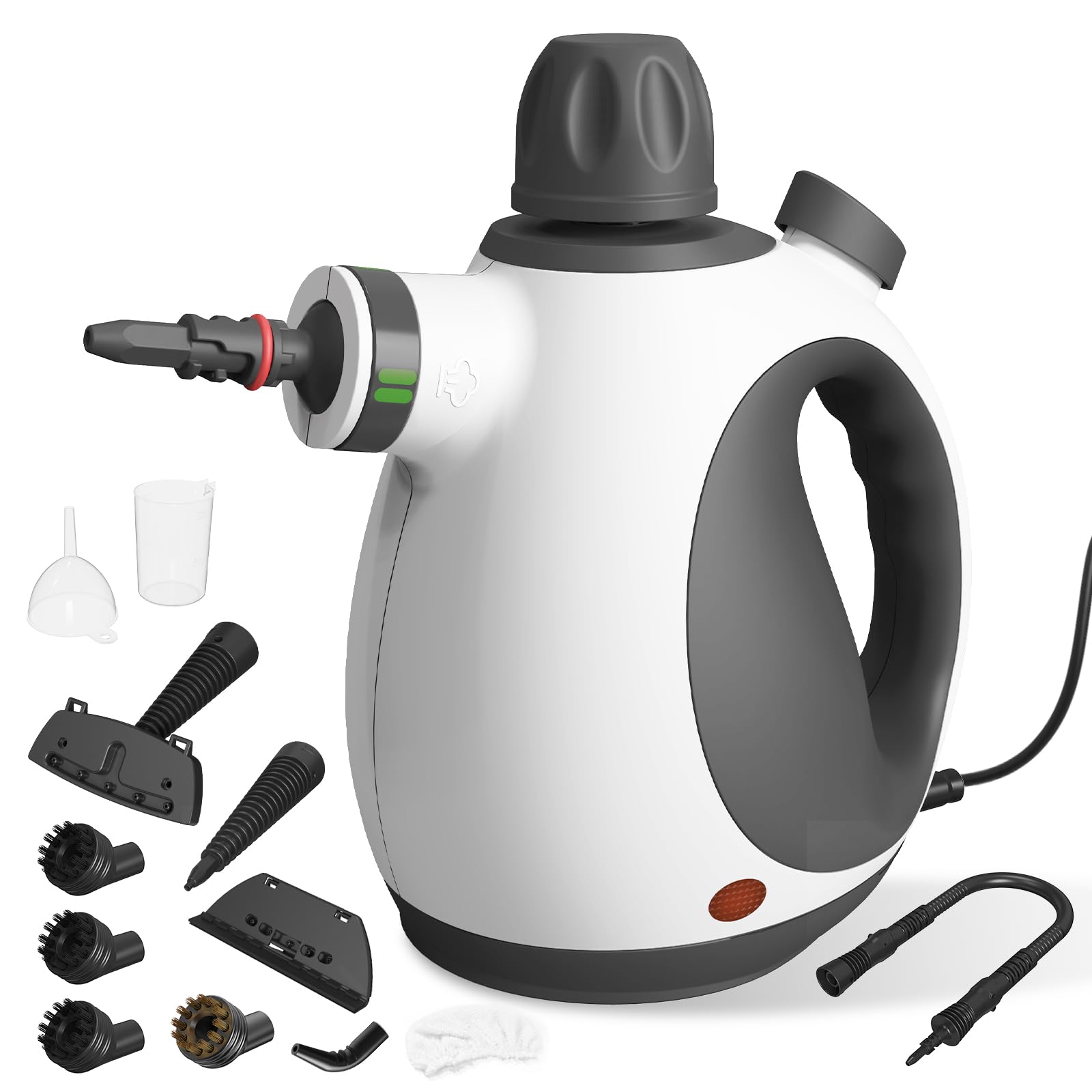Handheld Steam Cleaner Pressurized Multi-Purpose Natural Steamer with 12 pcs Accessories Steamer for Cleaning Car Countertop Bathroom Upholstery