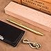 EKLOEN Solid Brass EDC Pocket Pen Portable Delicate Signature Pen Ballpoint Pen with Clip