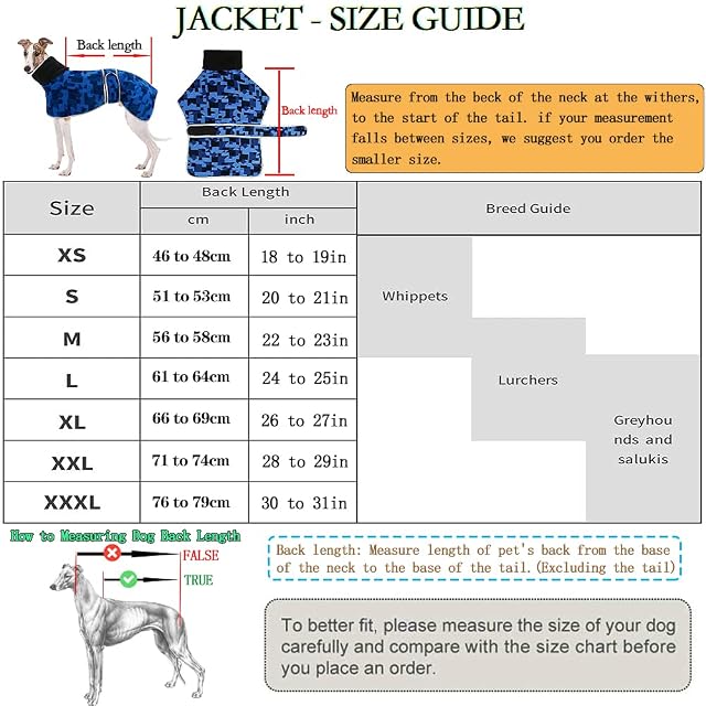Foto 6 de 7 de ARVOV - Sudadera de Forro Polar Cómodo para Galgo Whippet, Chaqueta de Invierno Con Forro Polar Cálido…