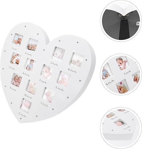 Miniatura 3 de Marco de fotos decorativo con forma de corazón, adorno para colgar en la pared, marco de fotos de bebé, marco de fotos para bebés, marco de fotos