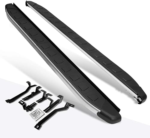 Miniatura 2 de (2 piezas) Estribos de aluminio de 5.75 pulgadas, escalones laterales, barras Nerf compatibles con Highlander 08-13