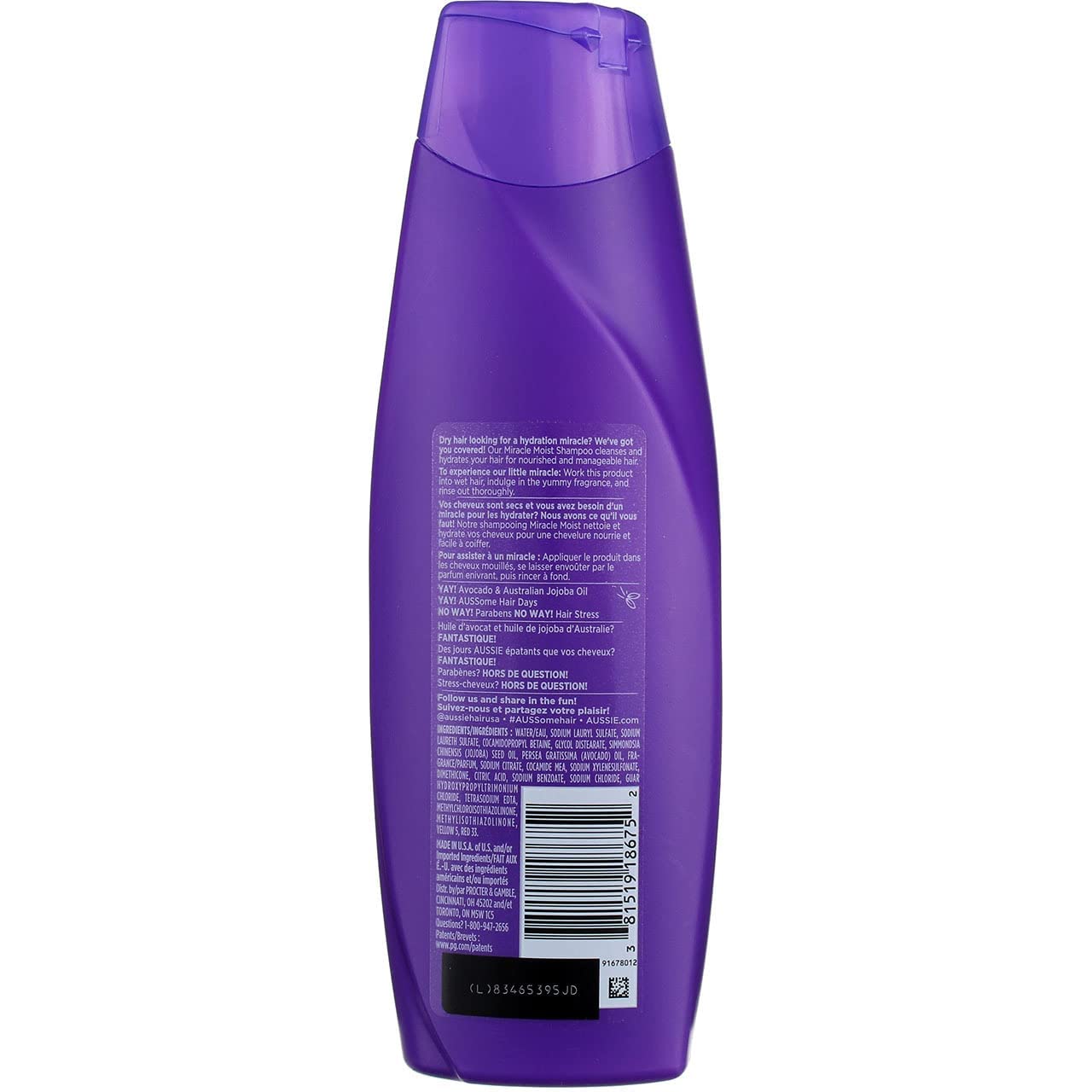 Aussie, Miracle Moist Shampoo, 12.1 Ounce - Image 2